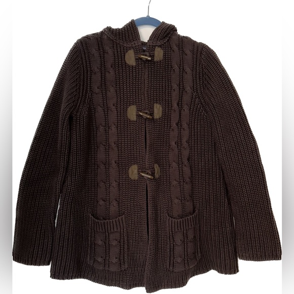 Lands' End Sweaters Lands End Cardigan With Hood Poshmark